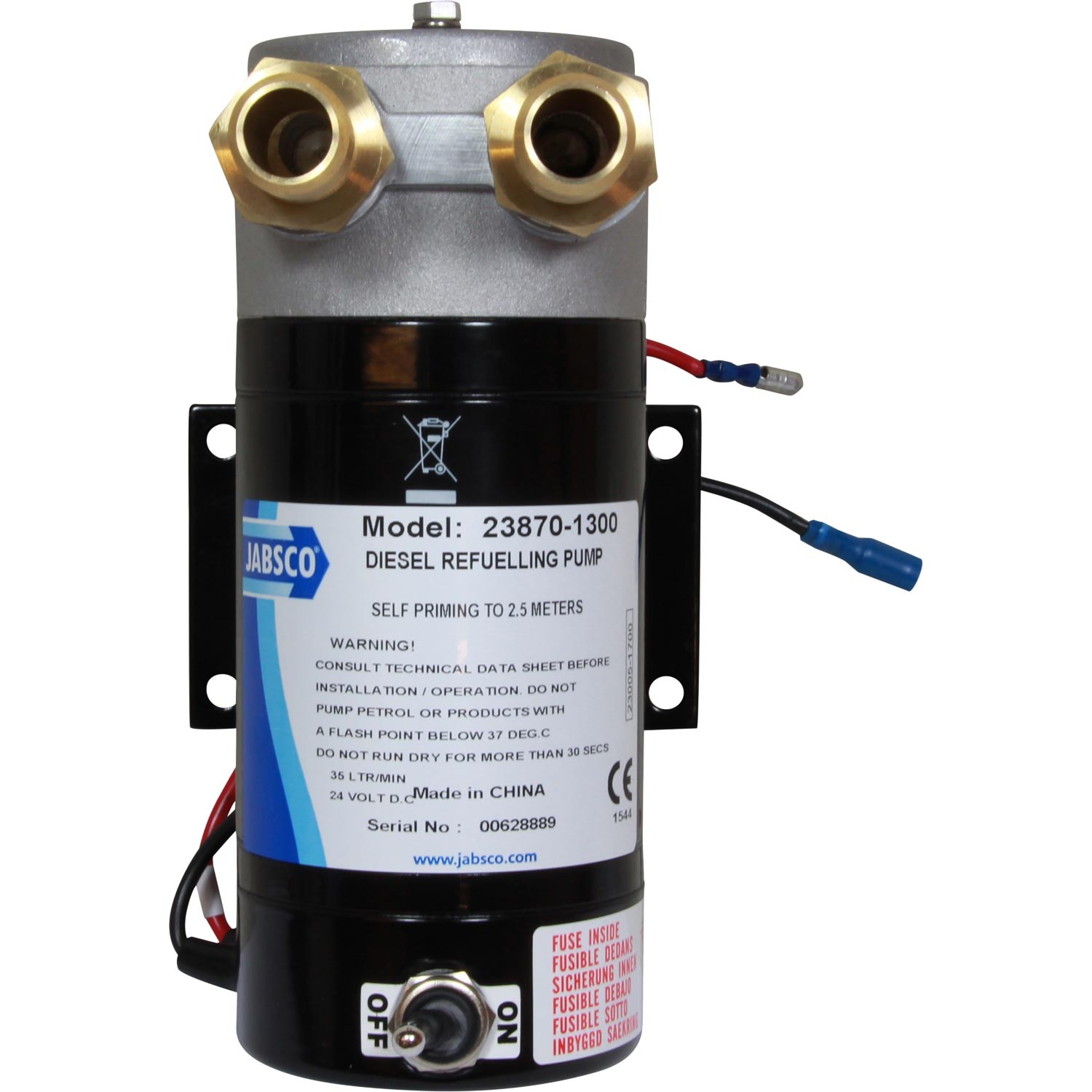Jabsco 23870-1300 35l Diesel Refueling 35 LPM 24 Volt Pump 