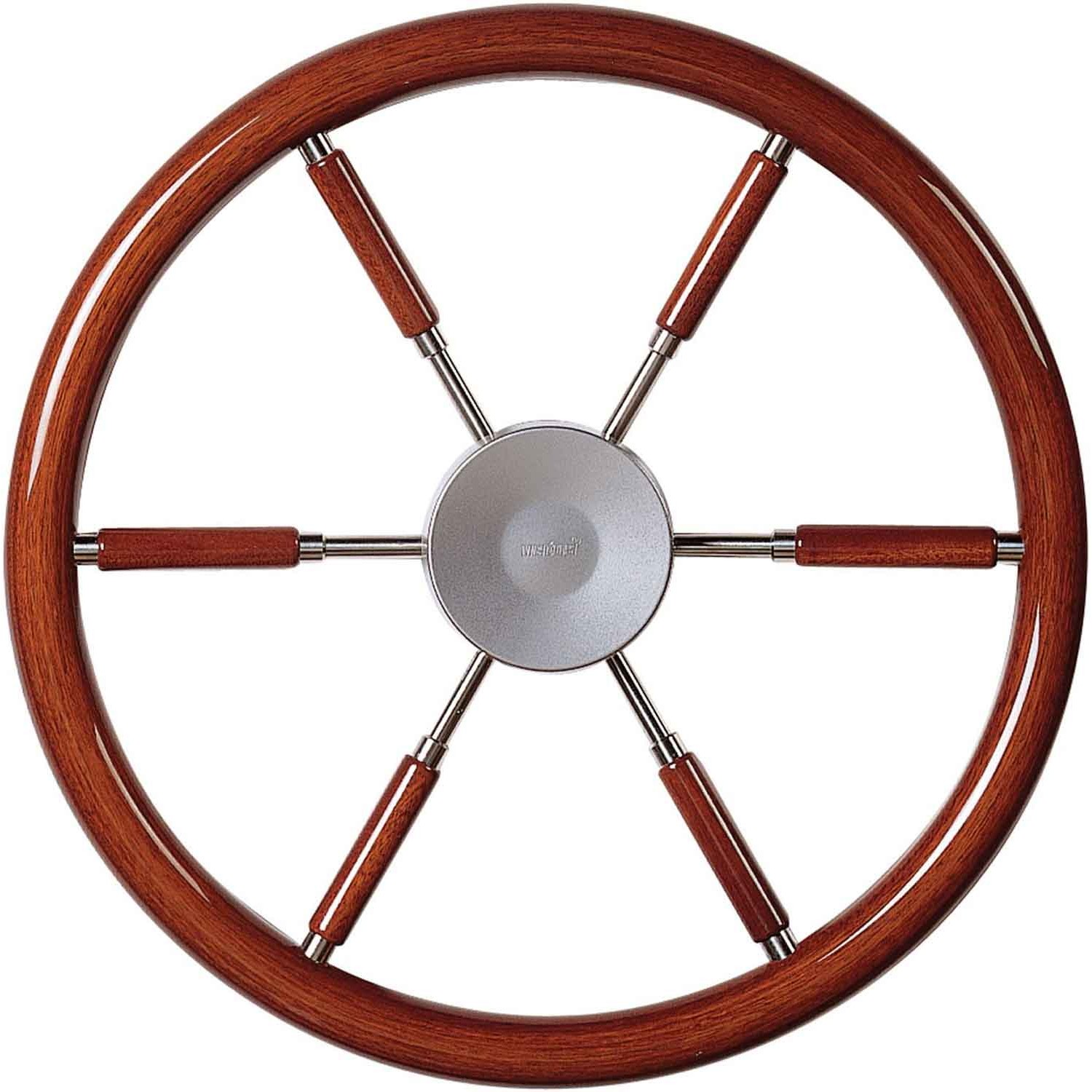 New 14 Inch Slotted Spoke Wood Marine Boat Steering Wheel With 3/4 Inch Shaft 