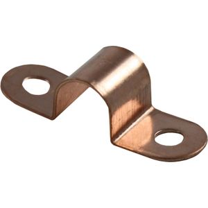AG Copper Saddle Pipe Clamps (1/4" OD Pipe / Pack of 5)