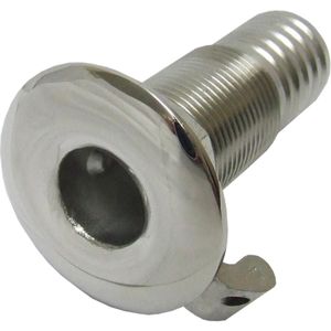 Seaflow Stainless Steel 316 Skin Fitting (3/4" BSP, 24mm Hose Tail)