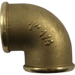 Maestrini Brass Compact 90 Degree Elbow (Female Ports / 1-1/4" BSP)