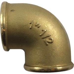 Maestrini Brass Compact 90 Degree Elbow (Female Ports / 1-1/2" BSP)