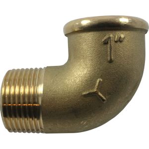Maestrini Brass Compact 90 Degree Elbow (1" BSPT Male/BSP Female)