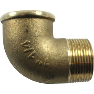 Maestrini Brass Compact 90 Degree Elbow (1-1/4" BSPT Male/BSP Female)