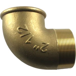 Maestrini Brass Compact 90 Degree Elbow (2-1/2" BSPT Male/BSP Female)