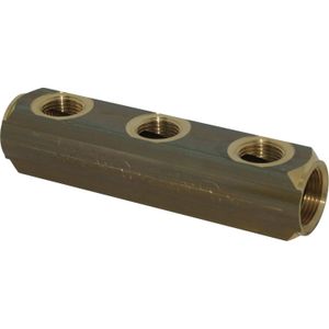 Maestrini Brass Female Pipe Manifold (3/4" BSP with 3 x 1/2" Inlets)