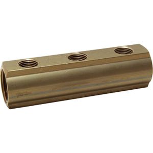 Maestrini Brass Female Pipe Manifold (1" BSP with 3 x 1/2" Inlets)