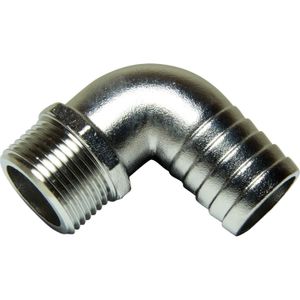 Osculati Stainless Steel 316 90 Degree Hose Tail (1" BSP - 30mm Hose)