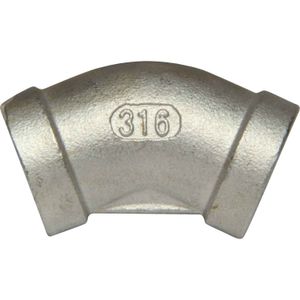Osculati Stainless Steel 316 45 Degree Elbow (3/8" BSP Female)