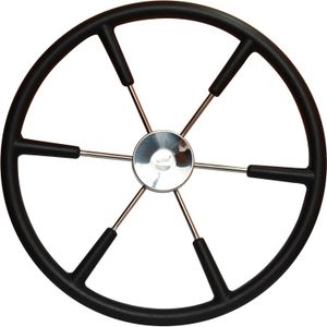 Vetus KS55Z Black Padded Marine Steering Wheel (550mm)
