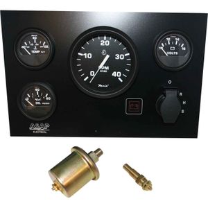 Instrument Panel With Faria Euro Black Gauges (12V / Standard Earth)