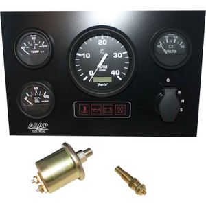 Deluxe Instrument Panel With Faria Euro Black Gauges (12V / Standard)
