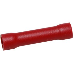 AMC Red Straight Connector Terminal (25mm Long / 50 Pack)