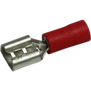 AMC Red Female Spade Terminal (6.3mm x 0.8mm / 50 Pack)
