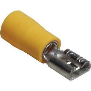 AMC Yellow Female Spade Terminal (6.3mm x 0.8mm / 50 Pack)