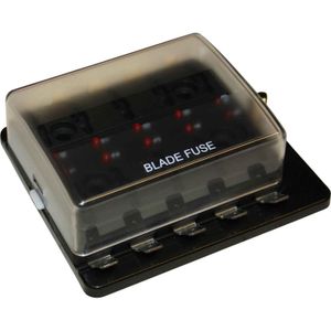 AMC Fuse Box for 10 Blade Fuses (LED Indicator)