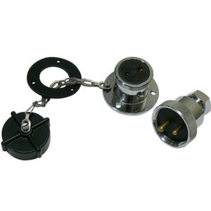 AAA Waterproof Deck Plug & Socket (Plastic Cap, 7A, 2 Pin)
