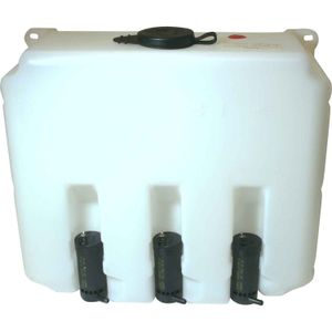 Windscreen Washer Tank with 3 x 24V Pumps (9.7 Litre Capacity)