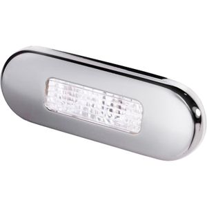 Hella Oblong LED Courtesy Light with Stainless Steel Rim (White)