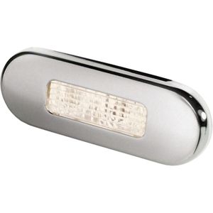 Hella Oblong LED Courtesy Light with Stainless Steel Rim (Warm White)