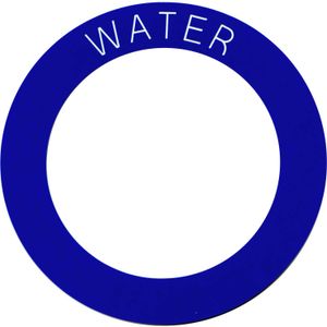 Water Filler Label (130mm OD / 93mm ID)