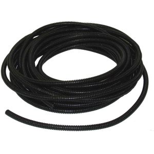 AMC Black Convoluted Wire Sleeving (6.6mm ID / 10 Metres)