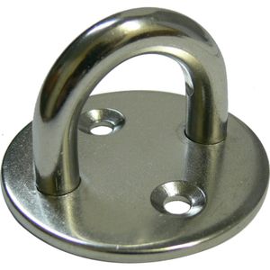 4Dek Stainless Steel Eye Plate (50mm Diameter Base / 2 Bolts)