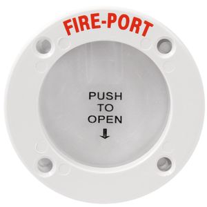 White Fire Port for Fire Extinguishers (45mm Cutout, 68mm OD)