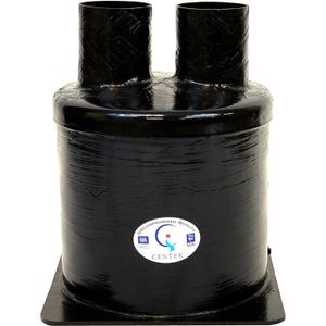 Centek Low Capacity GRP Exhaust Waterlock (Top In - Top Out / 114mm)