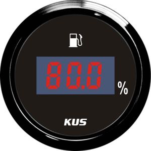 KUS Digital Fuel Level Gauge with Black Stainless Bezel (US)