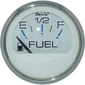 Faria Beede Fuel Level Gauge in Chesapeake SS White (Euro Resistance)