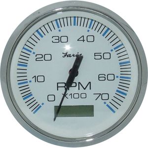 Faria Tacho/Hourmeter in Chesapeake SS White (7000RPM / Petrol)