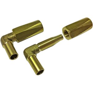 Vetus 90 Degree Brass Hose Connectors for HHOSE8 (2 Pack)