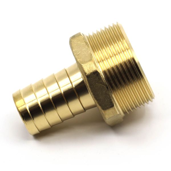 AG Brass Straight Hose Tail (1/4" BSPT Male to 8mm Hose)
