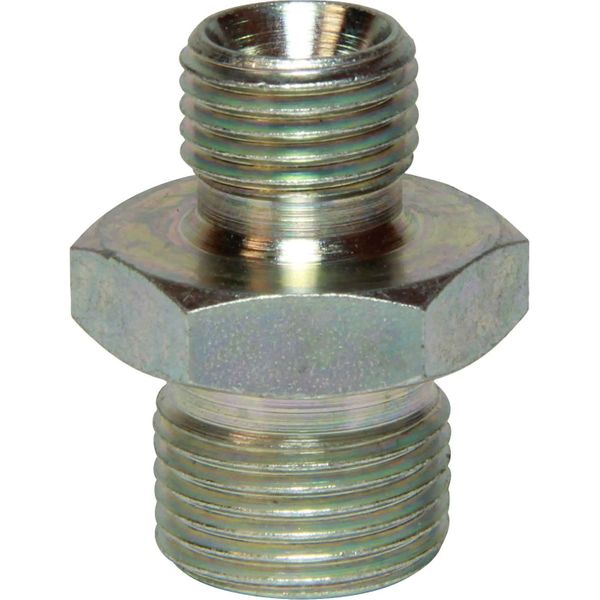 AG Steel Union (1/4" BSP Tapered Male to 3/8" Parallel Male)