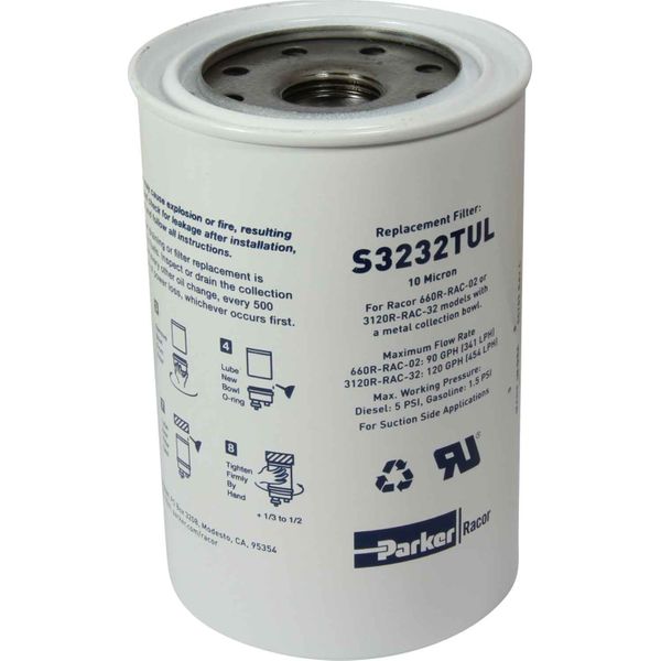 Racor S3232TUL Spin-On Fuel Filter Element (10 Micron)