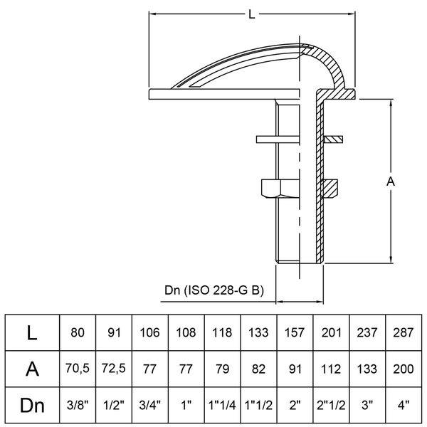 Maestrini Brass Water Intake Scoop (Oval / 3/8" BSP)