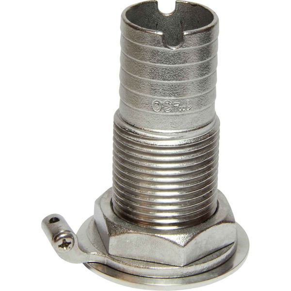 Seaflow Stainless Steel 316 Skin Fitting (1" BSP, 30mm Hose Tail)