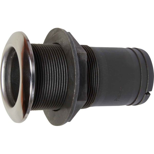 Seaflow Plastic Skin Fitting with Stainless Steel Cap (51mm Hose Tail)