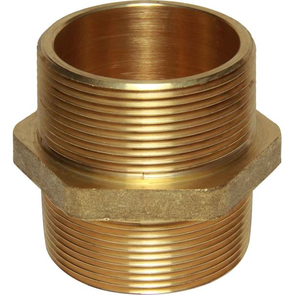 Maestrini Brass Equal Nipple (Thread Ports / 2" BSPT)