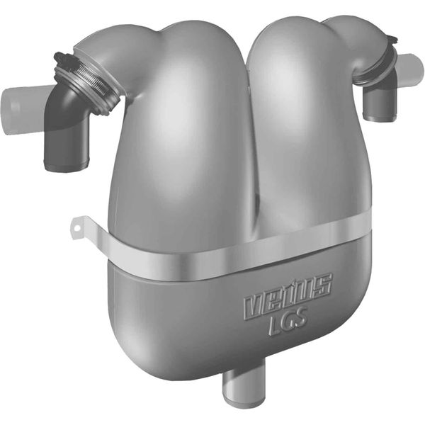Vetus Exhaust Gas and Water Separator (40mm Exhaust, 38mm Water Drain)