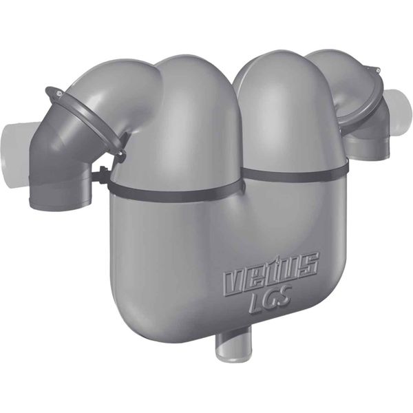 Vetus Exhaust Gas and Water Separator (75mm Exhaust, 50mm Water Drain)