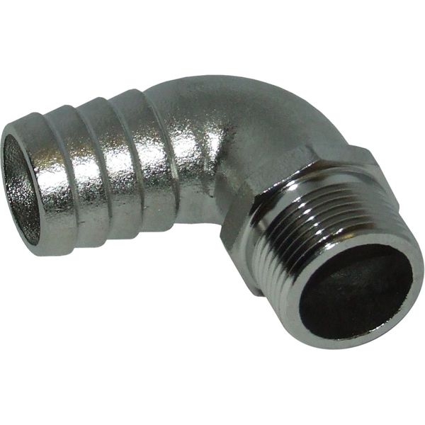 Seaflow Stainless Steel 316 90 Degree Hose Tail (3/4" BSP - 25mm Hose)