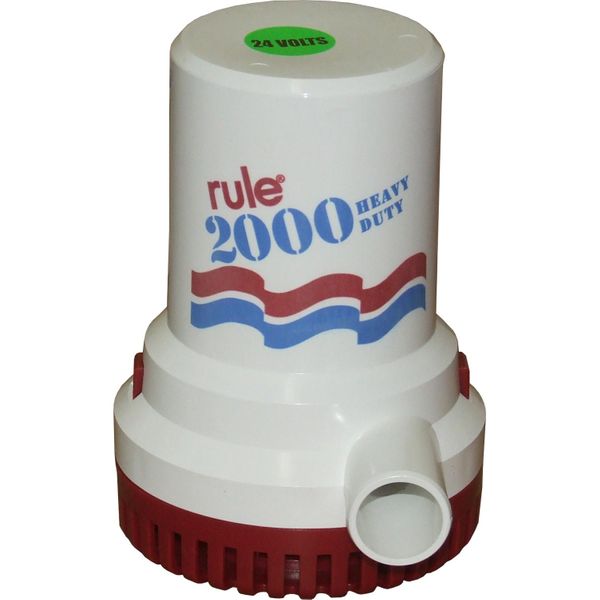 Rule 12 2000 Submersible Bilge Pump (24V / 126 LPM / 28mm Hose)