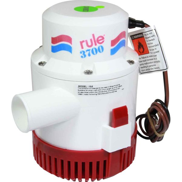 Rule 16A 3700 Submersible Bilge Pump (24V / 233 LPM / 38mm Hose)