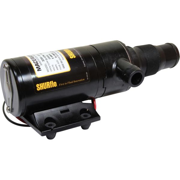 SHURflo Macerator Waste Pump (24V / 49 LPM / 1-1/2" In / LH 1" Out)