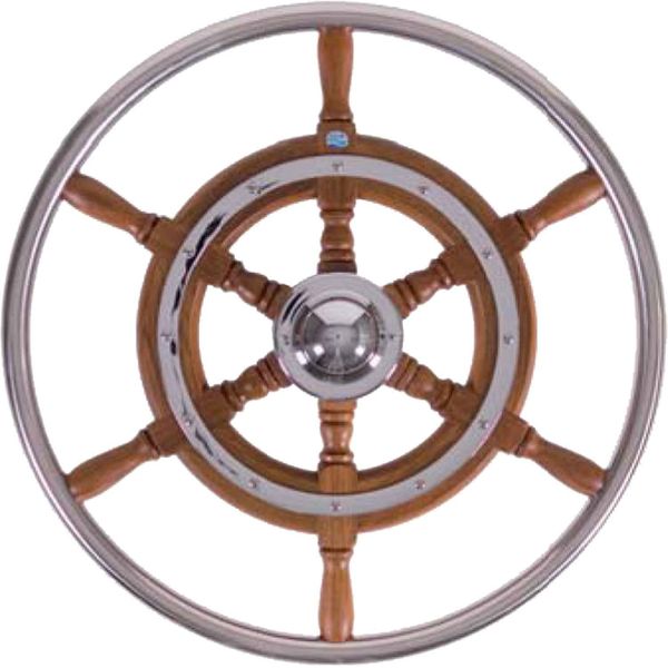 Stazo Type 03 Wooden Steering Wheel with Stainless Steel Rim (600mm)