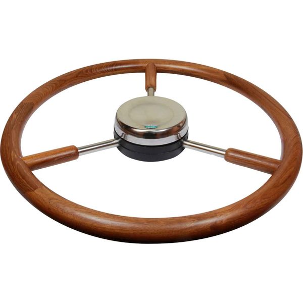 Stazo Type 20 Wooden Rimmed Marine Steering Wheel (400mm)