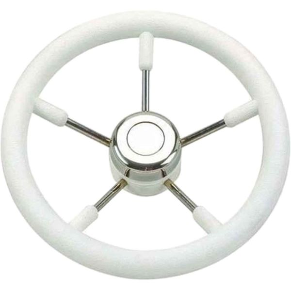 Osculati Stainless Steel Steering Wheel (White Padded Rim / 320mm)