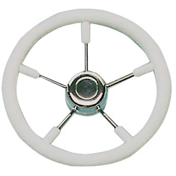 Osculati Stainless Steel Steering Wheel (White Padded Rim / 350mm)